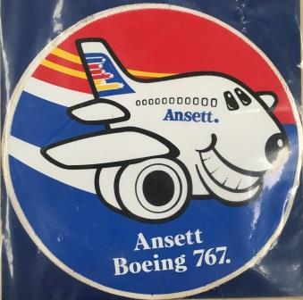 (image for) STICKER: "Ansett. Boeing 767" - Click Image to Close