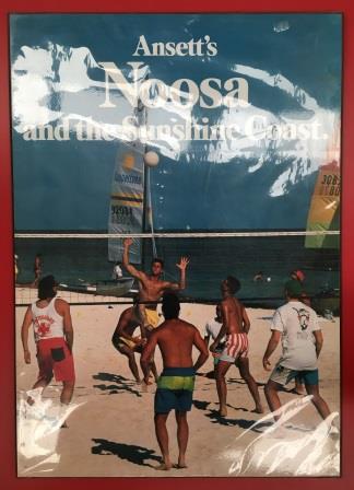 HOLIDAY POSTER: "Ansett's Noosa and the Sunshine Coast." (image for) HOLIDAY POSTER: "Ansett's Noosa and the Sunshine Coast."