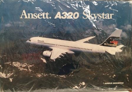 (image for) BLOCKMOUNTED AIRCRAFT POSTER: "Ansett. A320 Skystar" - Click Image to Close