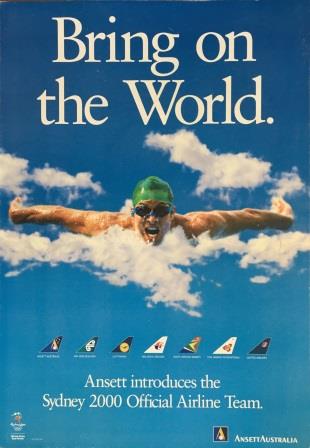 (image for) SYDNEY 2000 OLYMPIC POSTER - "Bring on the World" - Click Image to Close