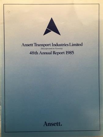 ANNUAL REPORT 1985 (image for) ANNUAL REPORT 1985
