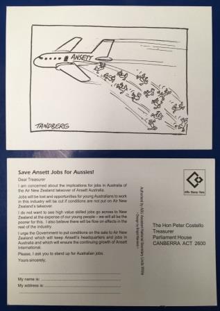 (image for) "Save Ansett Jobs for Aussies!" CARD