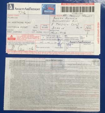 (image for) AAF: "Overnight First Class 3kg Pre-paid Consignment Note"