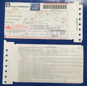 AAF: "Overnight First Class 3kg Pre-paid Consignment Note" (image for) AAF: "Overnight First Class 3kg Pre-paid Consignment Note"
