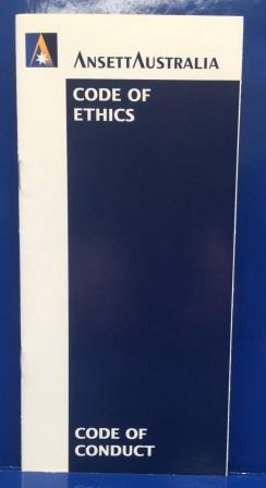 (image for) BOOKLET: "Code Of Ethics" - Click Image to Close