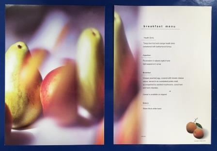 IN-FLIGHT: "Breakfast Menu" IN-FLIGHT: "Breakfast Menu"
