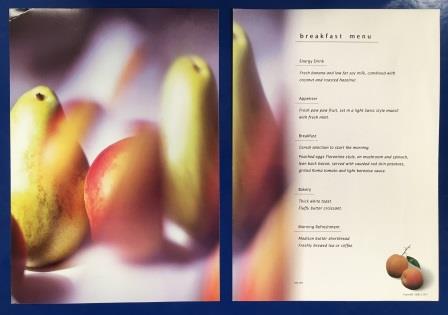 IN-FLIGHT: "Breakfast Menu" IN-FLIGHT: "Breakfast Menu"