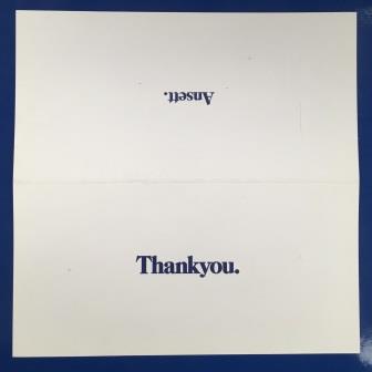 CARD: "Thankyou"