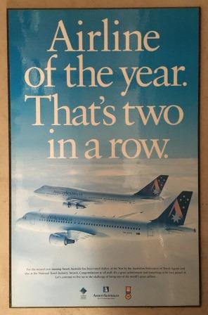 (image for) AIRCRAFT POSTER (1995 Airline of the Year) 340mm x 545mm - Click Image to Close