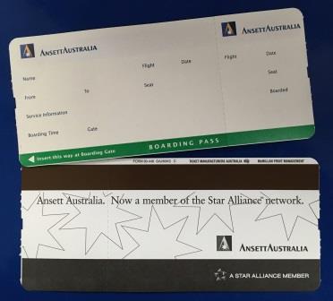 BOARDING PASS: "Ansett Australia"