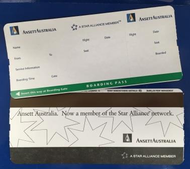 BOARDING PASS: "Ansett Australia / A Star Alliance Member"