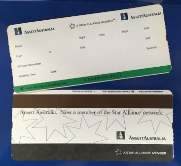 (image for) BOARDING PASS: "Ansett Australia / A Star Alliance Member" - Click Image to Close