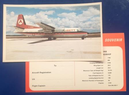 (image for) POSTCARD: "Fokker F27"