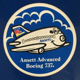 (image for) STICKER: "Ansett. Advanced Boeing 737"