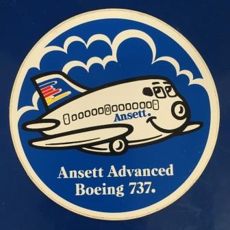 (image for) STICKER: "Ansett. Advanced Boeing 737" - Click Image to Close