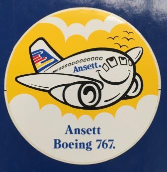 (image for) STICKER: "Ansett. Boeing 767." - Click Image to Close