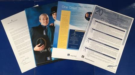 (image for) BROCHURE KIT: "Two Great Airlines - One Great Team"