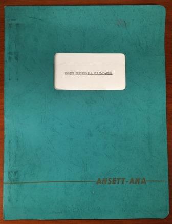 MANUAL: "ANSETT-ANA Engine Testing P & W R2800-CB16" (image for) MANUAL: "ANSETT-ANA Engine Testing P & W R2800-CB16"