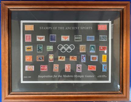 (image for) FRAMED PINS SET: "Stamps Of The Ancient Sports" - Click Image to Close