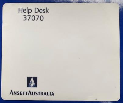(image for) MOUSE MAT: " Help Desk 37070" - Click Image to Close