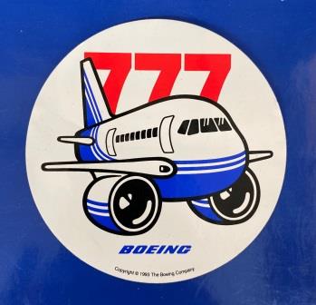 (image for) BOEING: "777 Sticker" - Click Image to Close