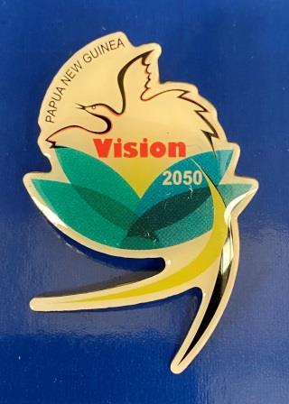 (image for) LAPEL BADGE: "Papua New Guinea Vision 2050" - Click Image to Close