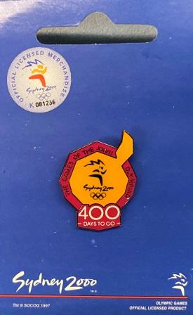 (image for) SOCOG COUNTDOWN PIN: "400 Days To Go"