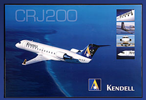 KENDELL AIRLINES - POSTER - CRJ 200 (VH-KJF)