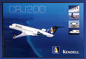 (image for) AIRCRAFT POSTER: "Kendell Airlines CRJ 200 VH-KJF" - Click Image to Close