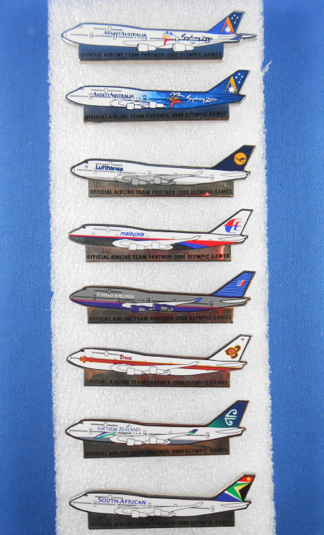 (image for) SYDNEY 2000 OFFICAL AIRLINE TEAM SET - 8 PINS - Click Image to Close