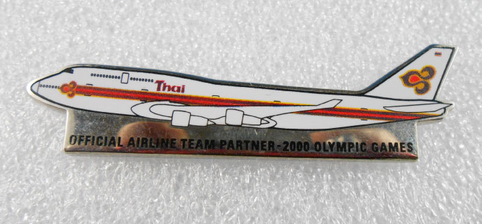 (image for) SYDNEY 2000 OFFICAL AIRLINE TEAM PIN - THAI - Click Image to Close