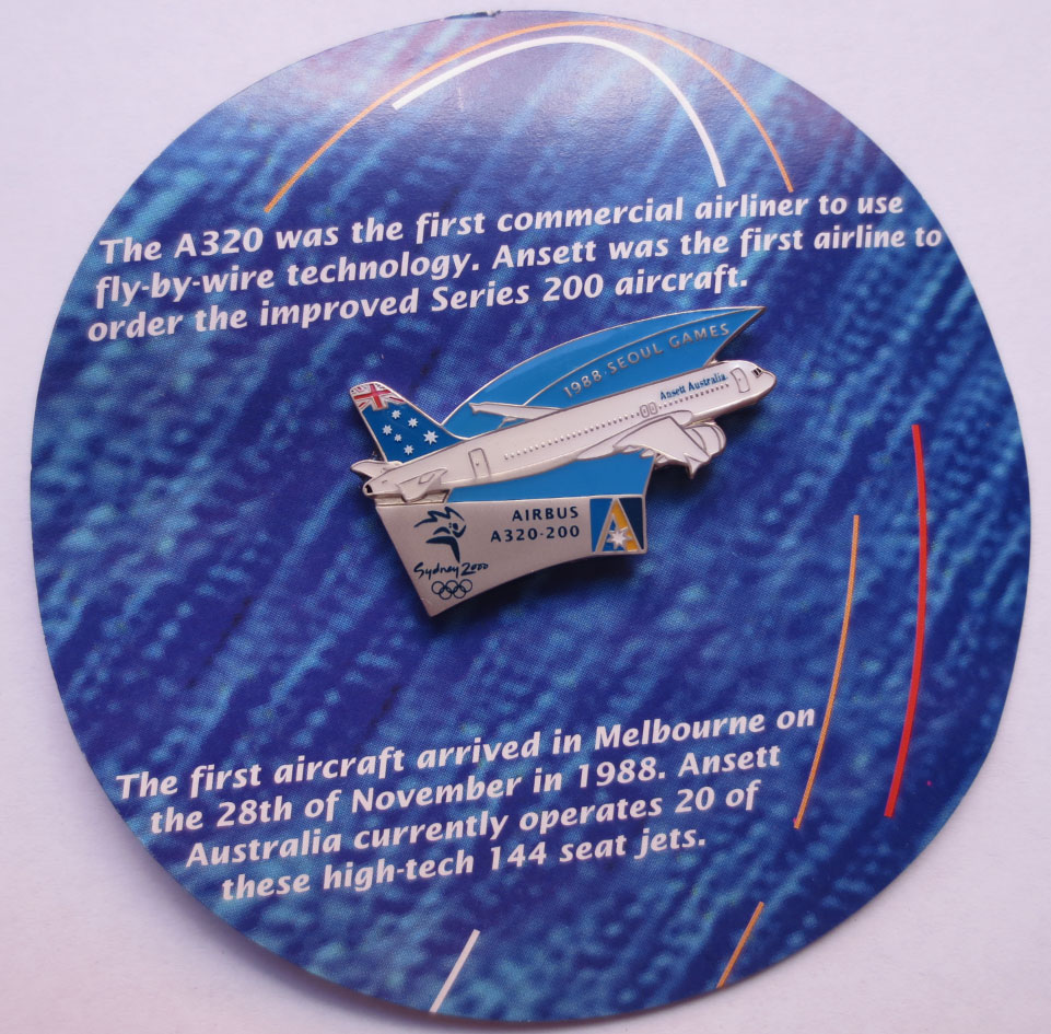 OLYMPIC HISTORICAL AIRCRAFT PIN - AIRBUS A320-200 (image for) OLYMPIC HISTORICAL AIRCRAFT PIN - AIRBUS A320-200