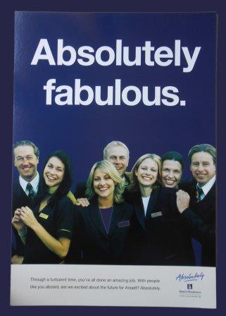 (image for) ANSETT AUSTRALIA "Absolutely" PROMOTION CARD