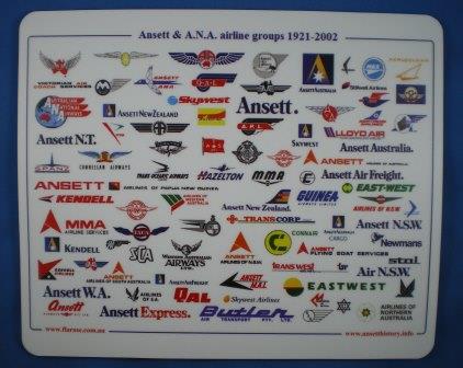 (image for) MOUSE MAT: "ANSETT & A.N.A AIRLINE GROUPS" - Click Image to Close