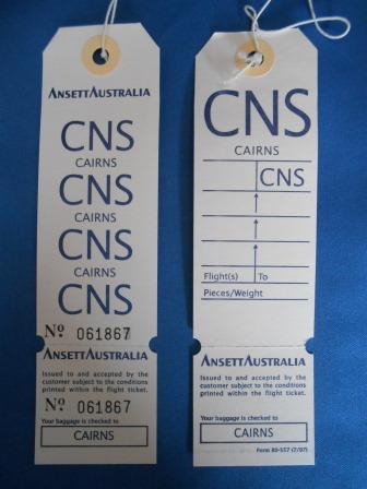 (image for) ANSETT AUSTRALIA DESTINATION BAGGAGE TAG